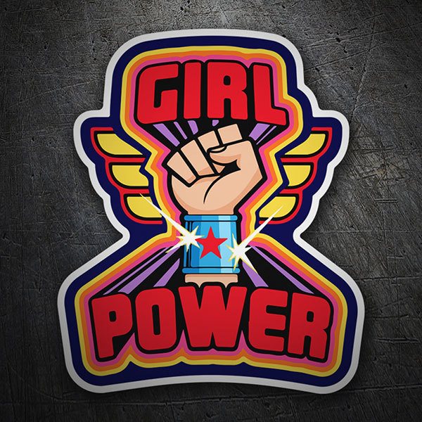Car & Motorbike Stickers: Girl Power Wonder Woman 1