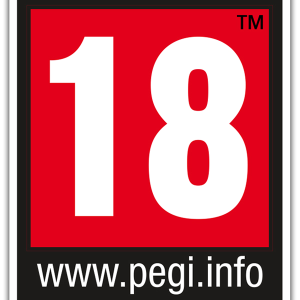 Car & Motorbike Stickers: Pegi 18 Logo