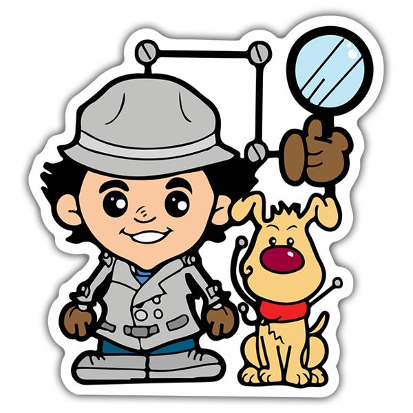Sticker Inspector Gadget Cartoon 