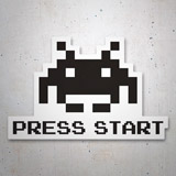 Car & Motorbike Stickers: Space Invaders Martian Press Start 3