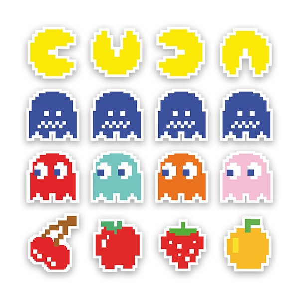Car & Motorbike Stickers: Pac-Man Characters