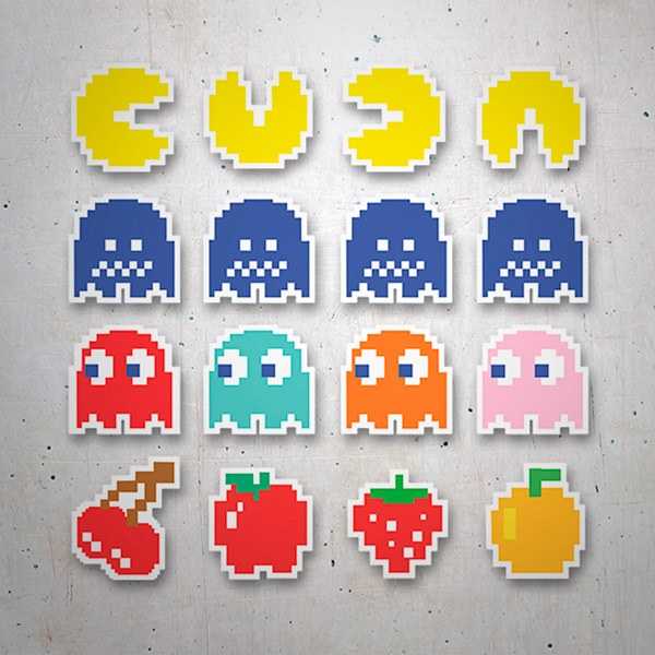 Car & Motorbike Stickers: Pac-Man Characters