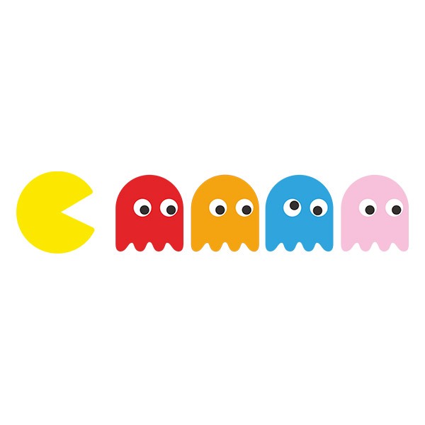 Car & Motorbike Stickers: Pac-Man and Ghosts