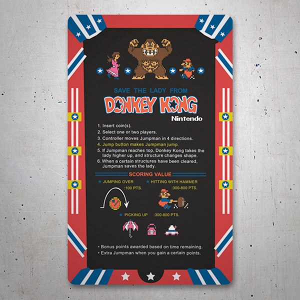 Car & Motorbike Stickers: Donkey Kong Nintendo