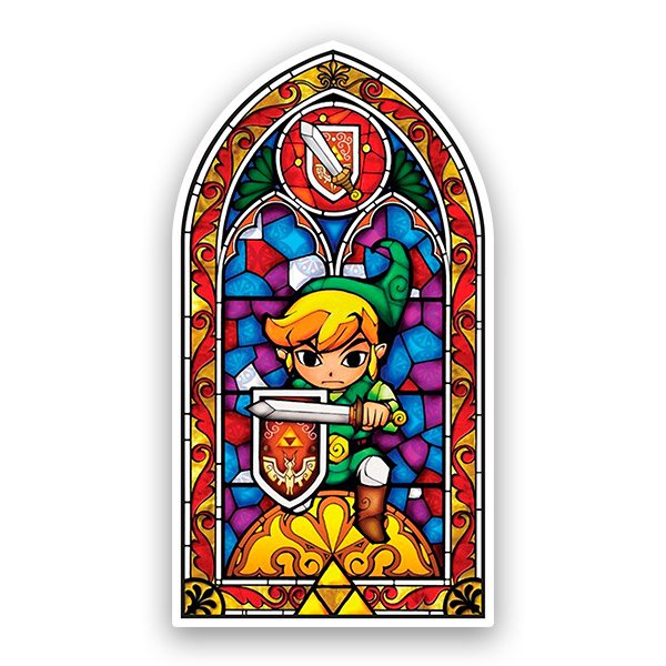 Car & Motorbike Stickers: Stained Glass Zelda - The Wind Waker