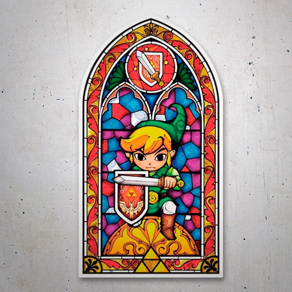 Car & Motorbike Stickers: Stained Glass Zelda - The Wind Waker