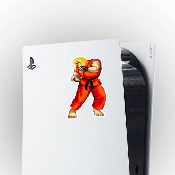 Car & Motorbike Stickers: Street Fighter Ken Pixel 16 Bits