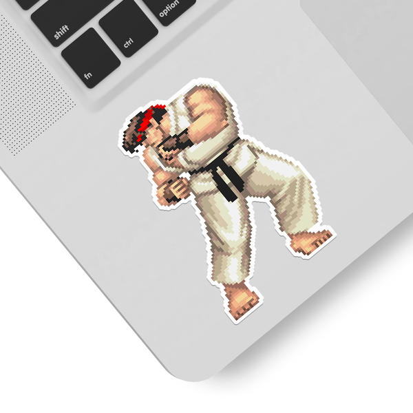 Car & Motorbike Stickers: Street Fighter Ryu Pixel 16 Bits