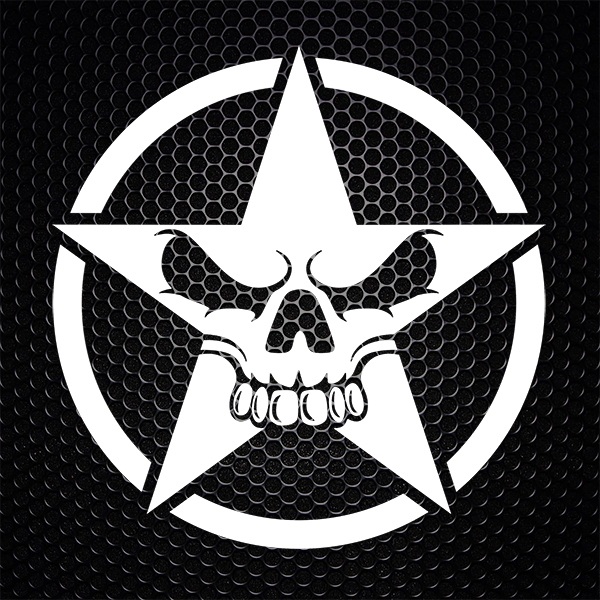 Car & Motorbike Stickers: Skull Star