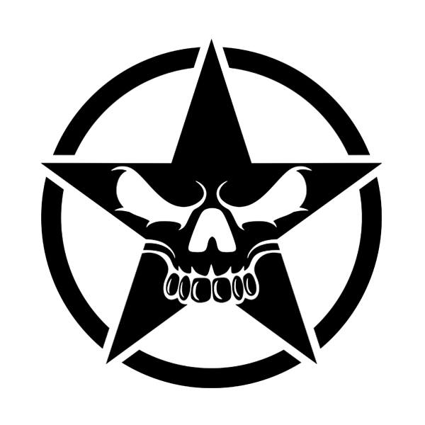 Car & Motorbike Stickers: Skull Star