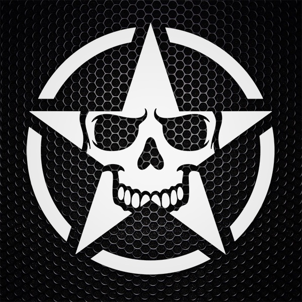 Car & Motorbike Stickers: Military Star