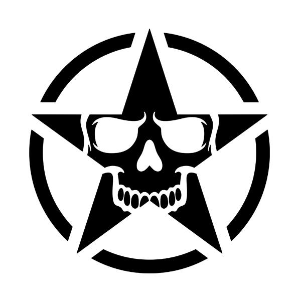 Car & Motorbike Stickers: Military Star