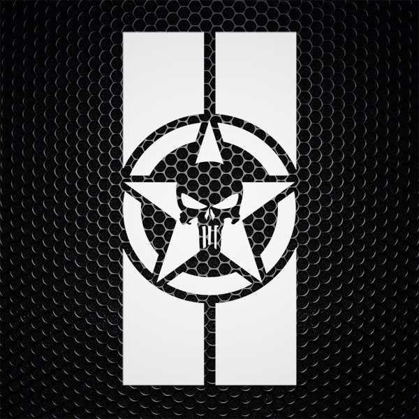 Car & Motorbike Stickers: Star Us Army vertical