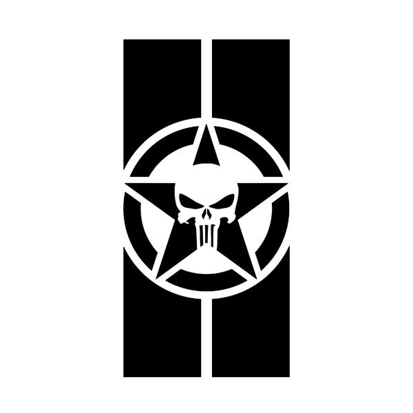 Car & Motorbike Stickers: Star Us Army vertical