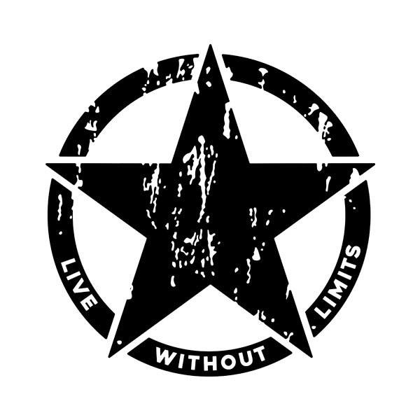 Car & Motorbike Stickers: Live Without Limits Star