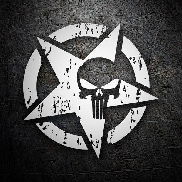 Car & Motorbike Stickers: Punisher US Army Dise&ntilde;o Vinilo Decorativo
