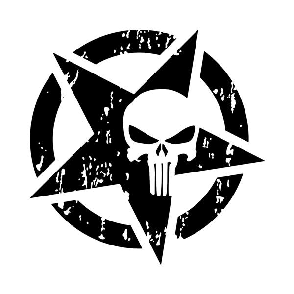 Car & Motorbike Stickers: Punisher US Army Dise&ntilde;o Vinilo Decorativo