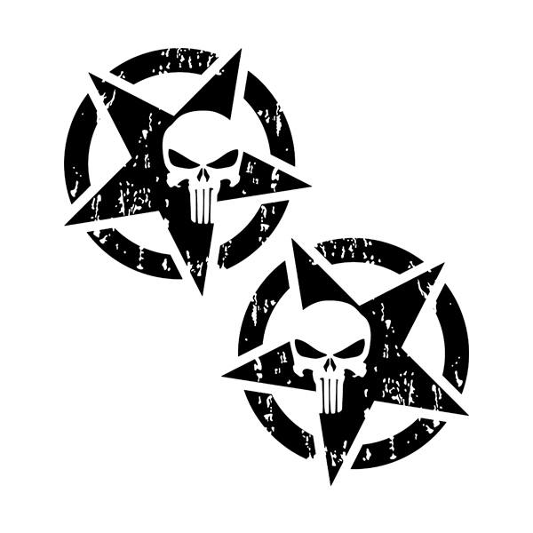 Car & Motorbike Stickers: Punisher US Army
