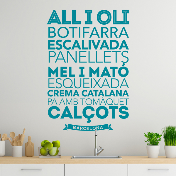 Wall Stickers: Gastronomy in Barcelona 0