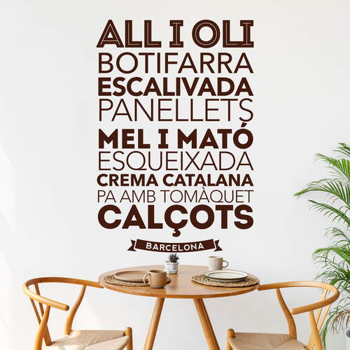 Wall Stickers: Gastronomy in Barcelona