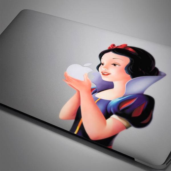 Car & Motorbike Stickers: Snow White apple