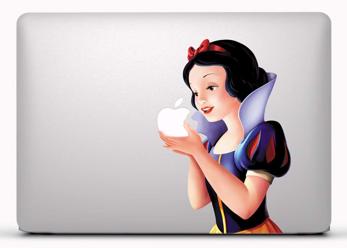 Car & Motorbike Stickers: Snow White apple