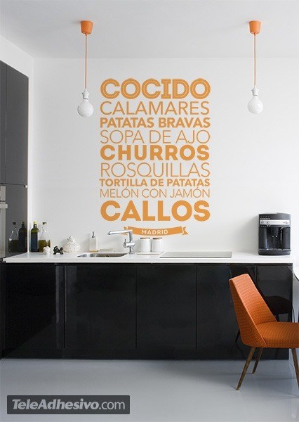 Wall Stickers: Gastronomy in Madrid