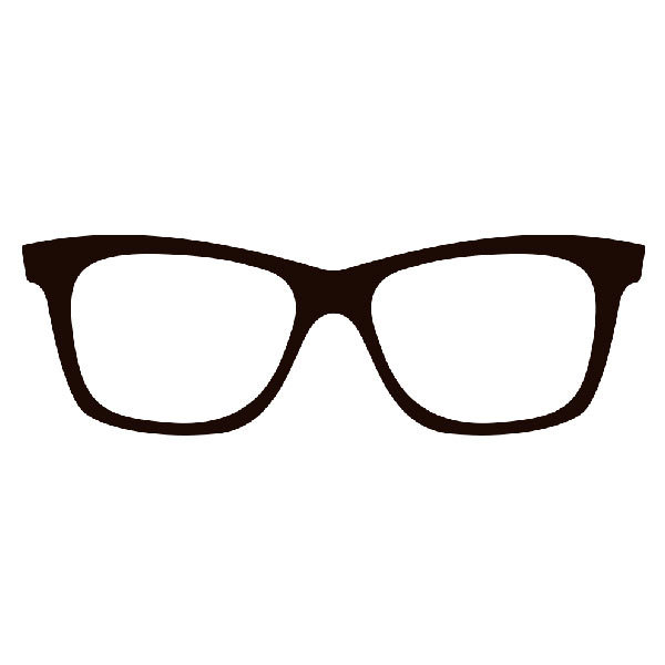 Car & Motorbike Stickers: Rimmed glasses