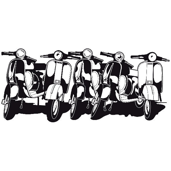 Wall Stickers: Vespas in Rome