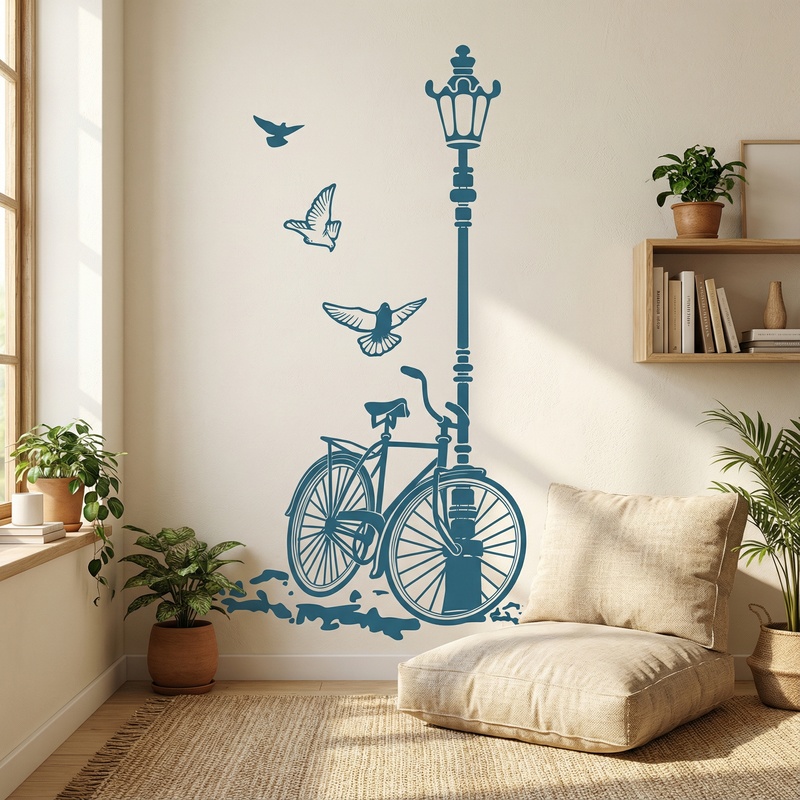 Wall Stickers: Bicycle and Lamp