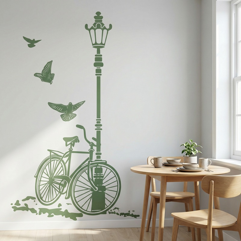 Wall Stickers: Bicycle and Lamp