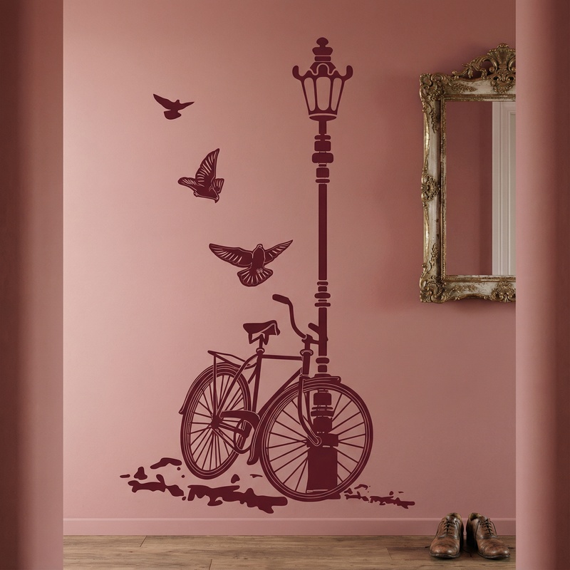Wall Stickers: Bicycle and Lamp