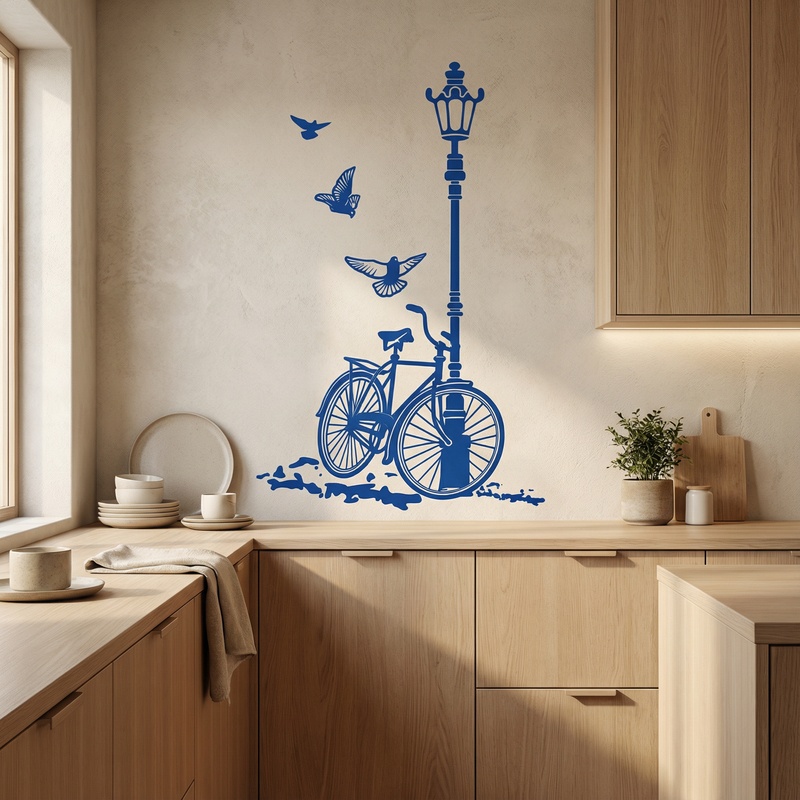 Wall Stickers: Bicycle and Lamp