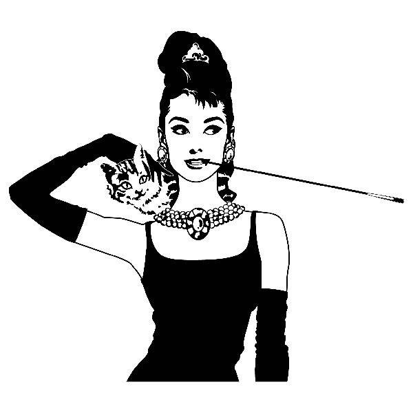 Wall Stickers: Audrey Hepburn Breakfast at Tiffany's