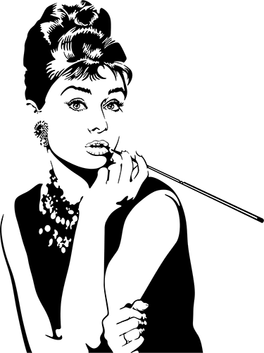 Car & Motorbike Stickers: Audrey Hepburn 0