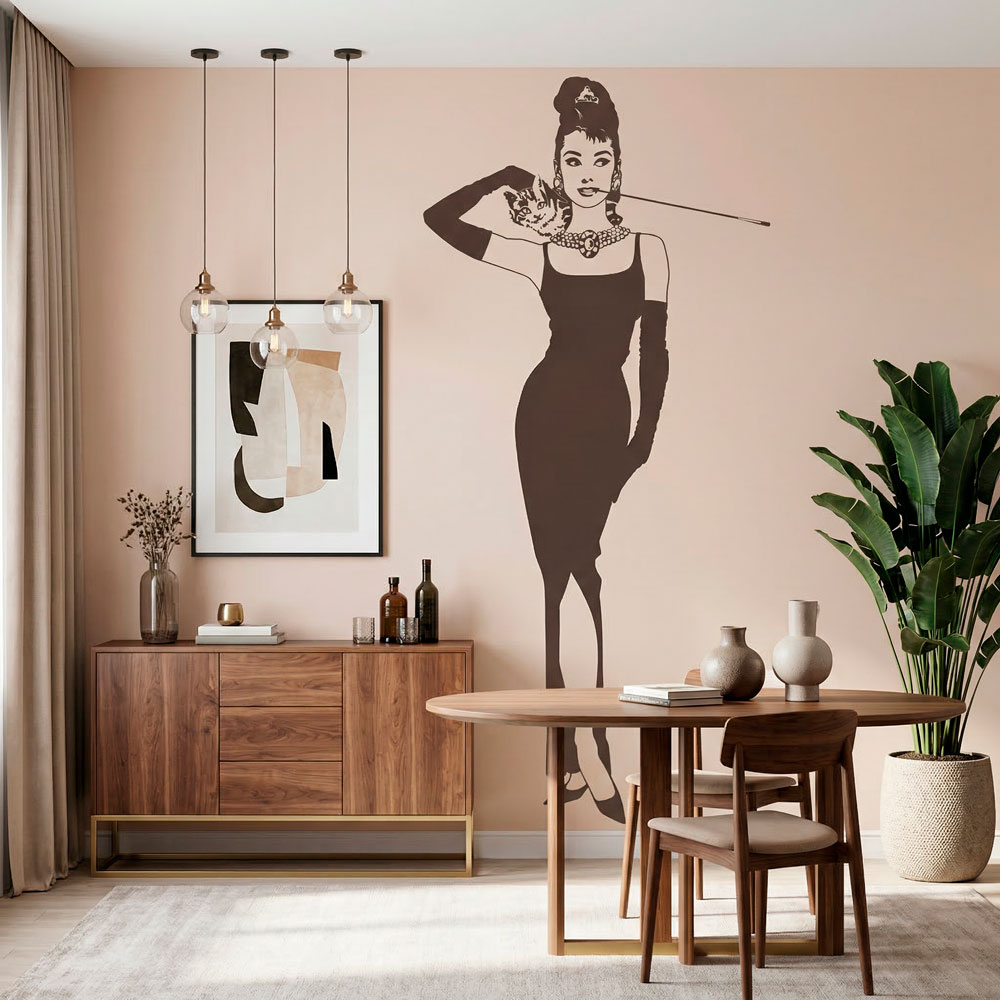 Wall Stickers: Audrey with her cat