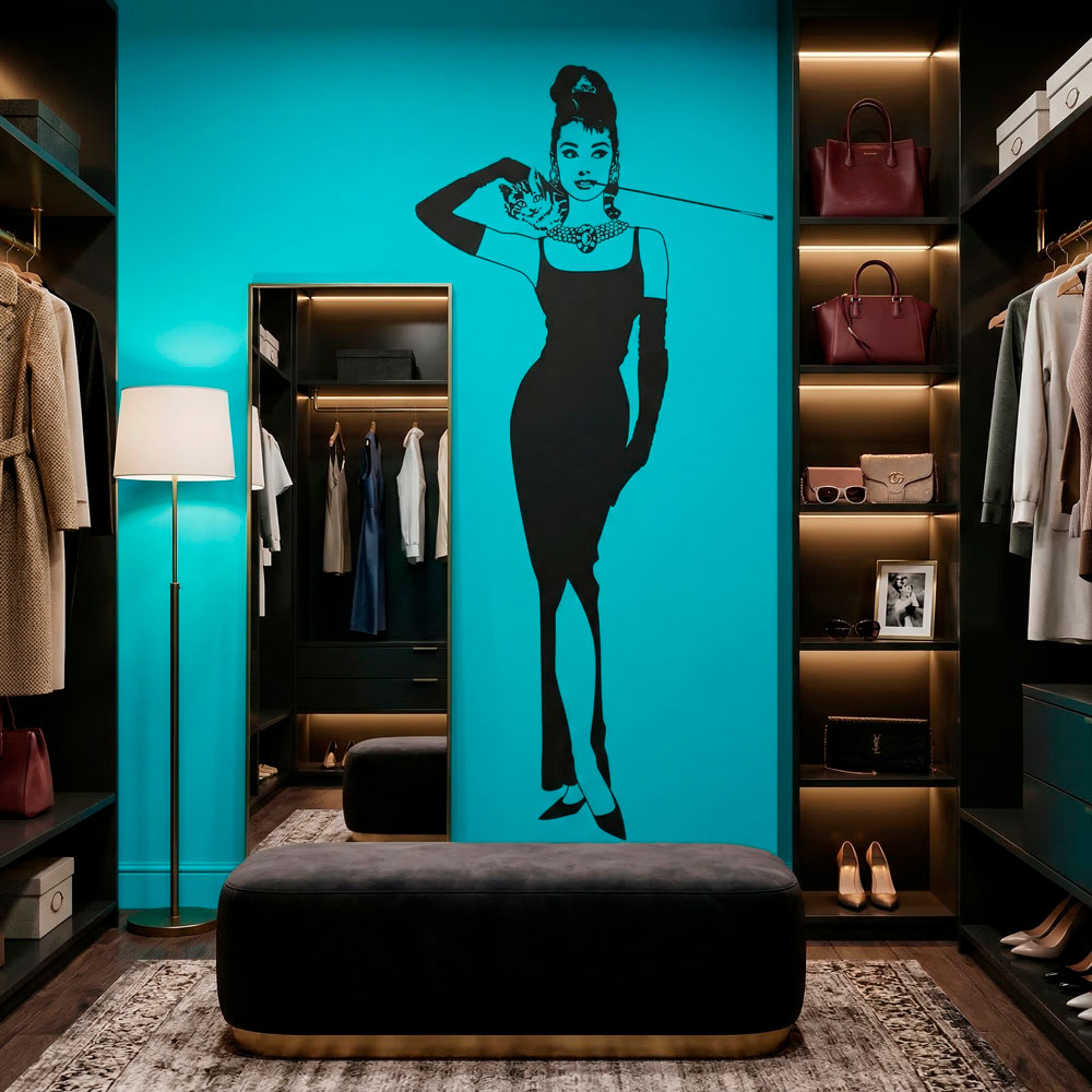 Wall Stickers: Audrey with her cat