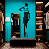 Wall Stickers: Audrey with her cat 13