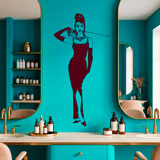 Wall Stickers: Audrey with her cat 17