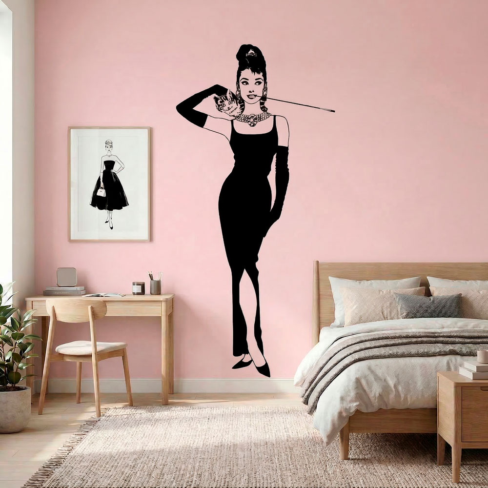 Wall Stickers: Audrey with her cat