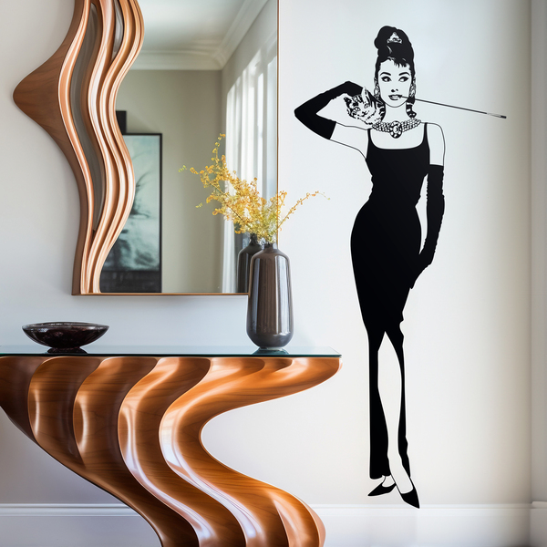 Wall Stickers: Audrey with her cat 3