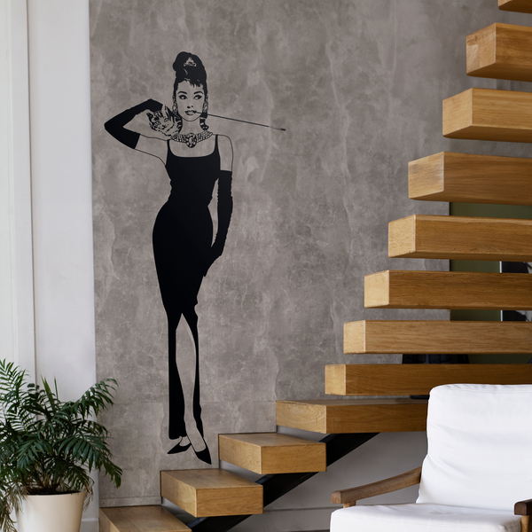 Wall Stickers: Audrey with her cat 4