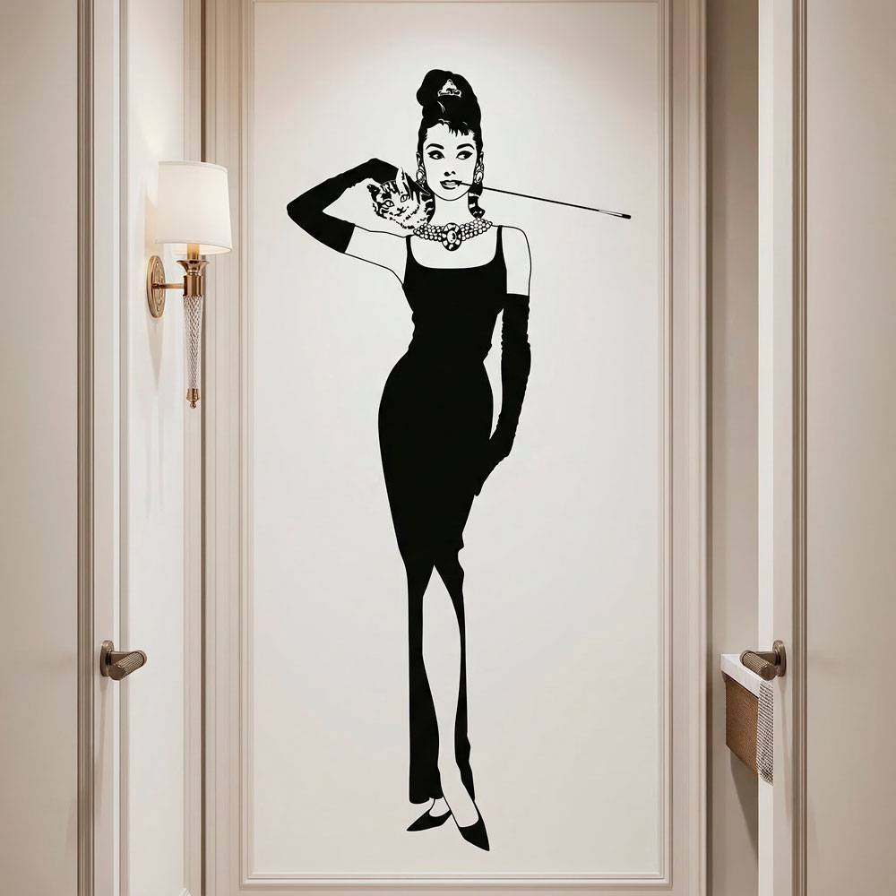 Wall Stickers: Audrey with her cat