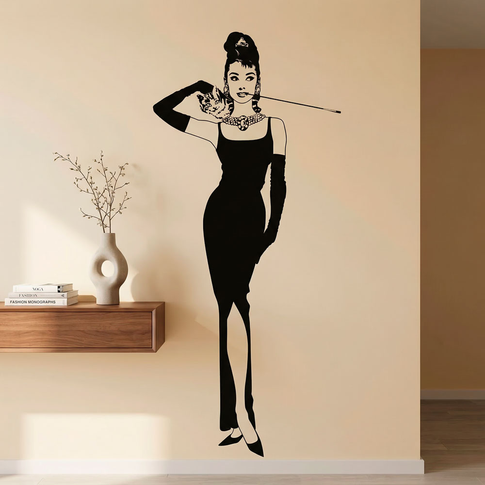 Wall Stickers: Audrey with her cat