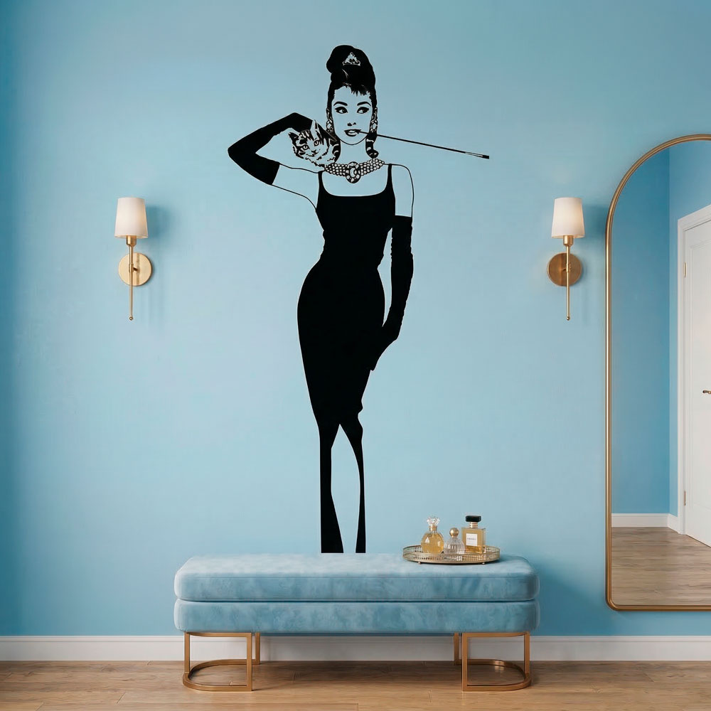 Wall Stickers: Audrey with her cat
