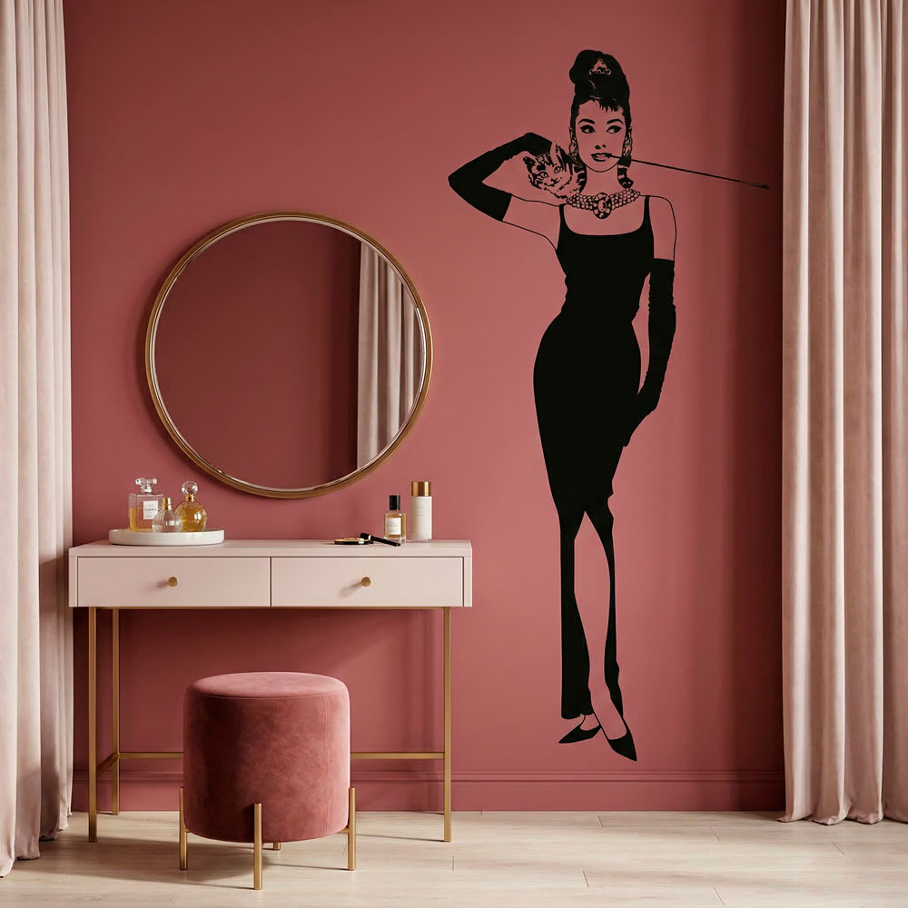 Wall Stickers: Audrey with her cat