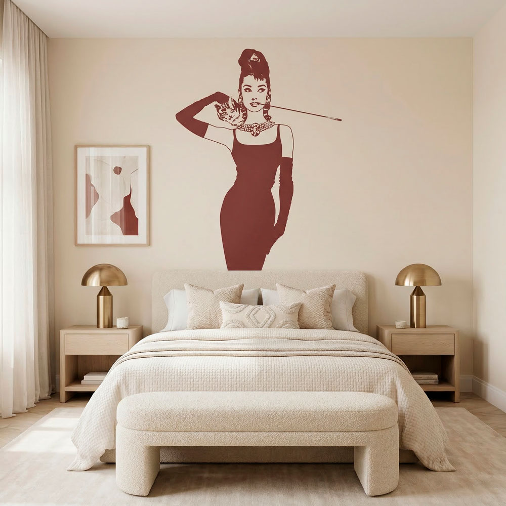 Wall Stickers: Audrey with her cat