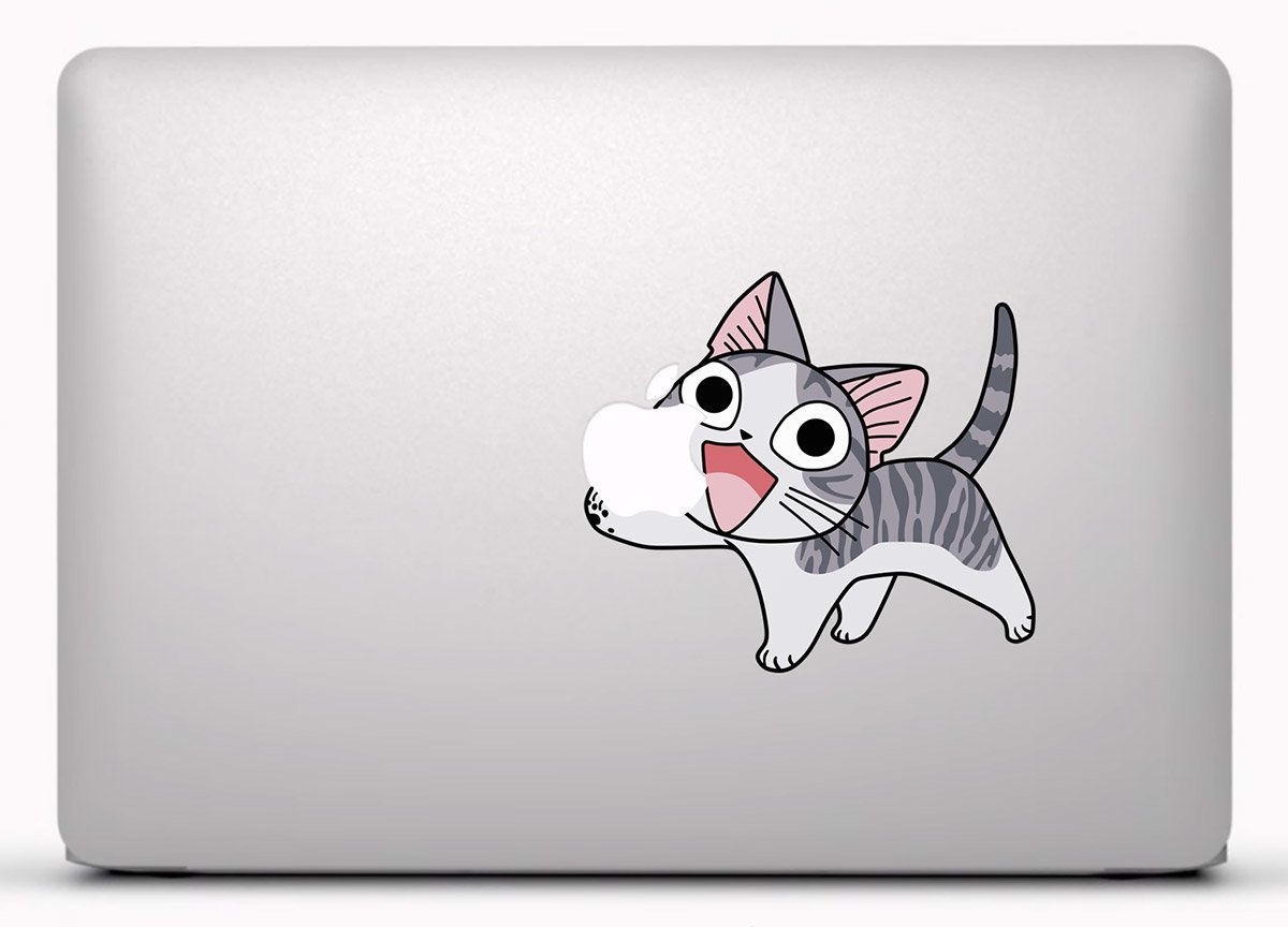 Car & Motorbike Stickers: Cat Eating Apple