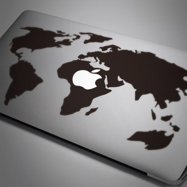 Car & Motorbike Stickers: World map MacBook
