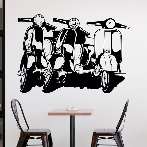 Wall Stickers: 3 Vespas